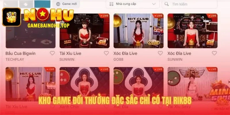 Rik88 2 Kho game đổi thưởng Rik88 quy tụ nổ hũ và game bài đỉnh cao